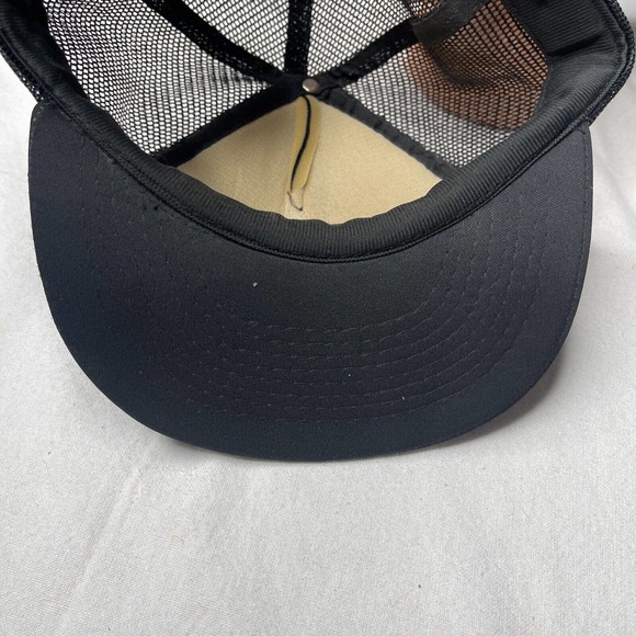 Vtg Stroh's Brewing Co Beer Black Adjustable Cap Trucker Hat Competition Pro Tag - Picture 10 of 12